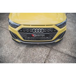 Накладка сплиттер на передний бампер Вариант2 на Audi A1 GB S-Line